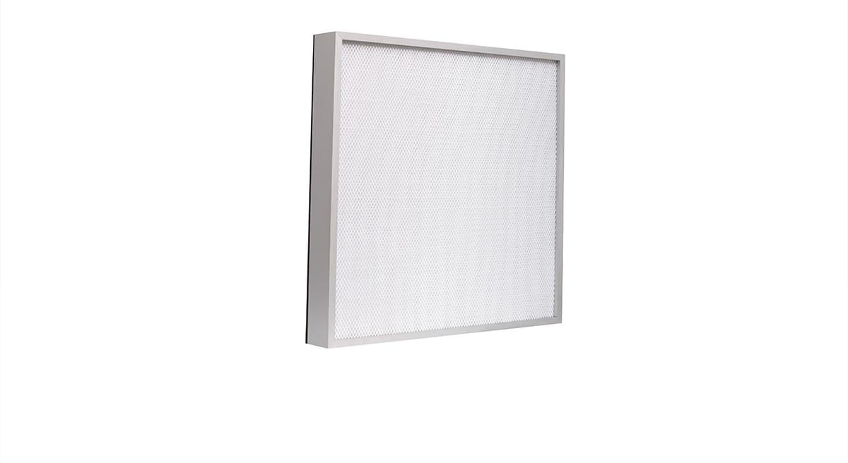 Mini pleat HEPA filter with gasket seal