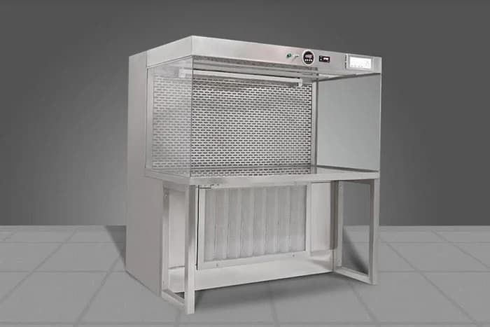 Horizontal laminar flow unit in stainless steel