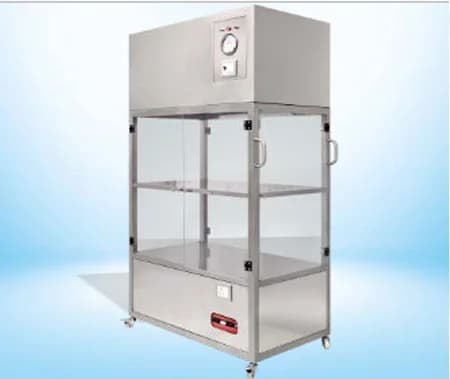 Mobile trolley mounted laminar air flow unit on castors